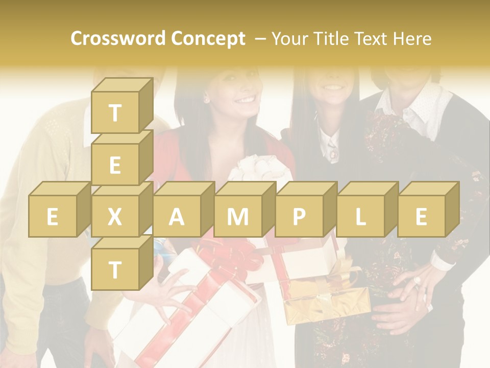 Man Group Newlyweds PowerPoint Template