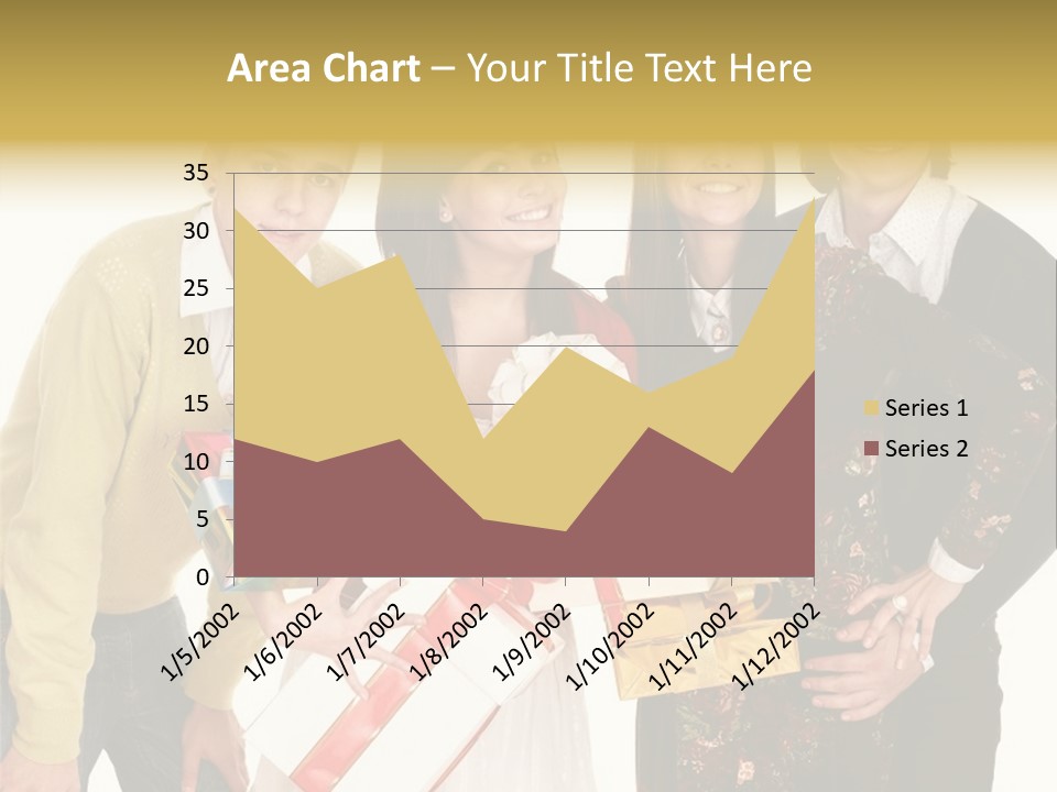 Man Group Newlyweds PowerPoint Template
