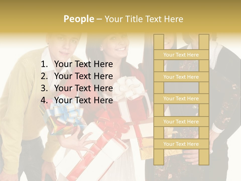 Man Group Newlyweds PowerPoint Template