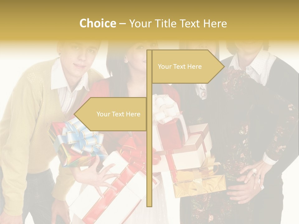 Man Group Newlyweds PowerPoint Template