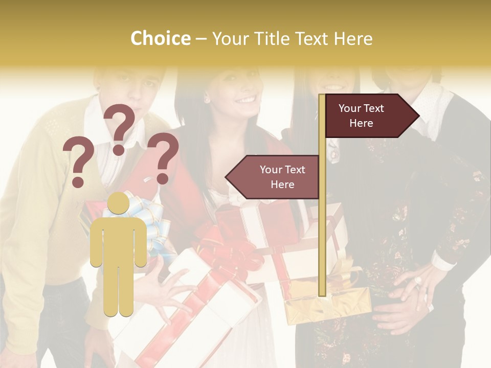 Man Group Newlyweds PowerPoint Template