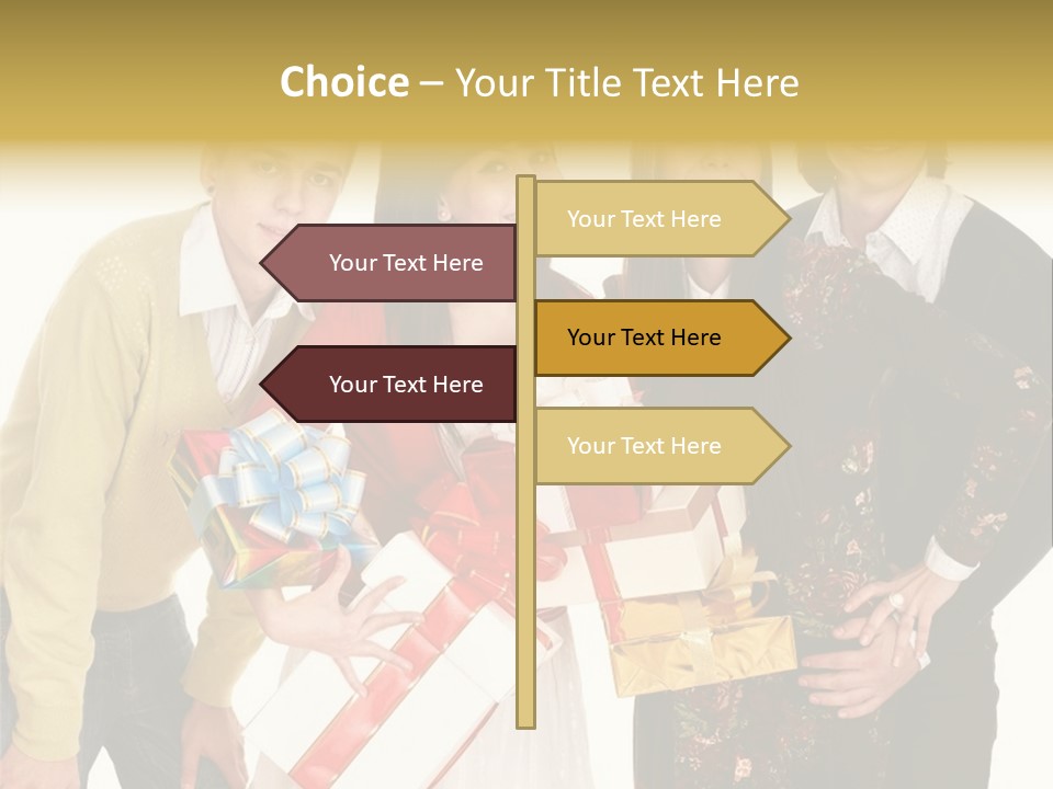 Man Group Newlyweds PowerPoint Template