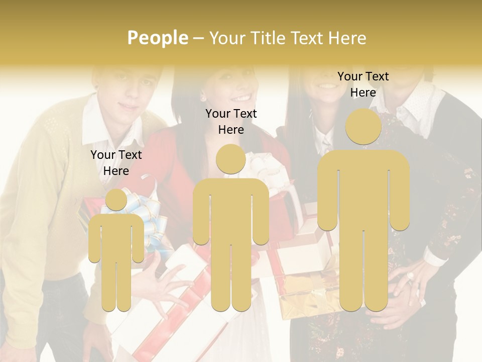 Man Group Newlyweds PowerPoint Template