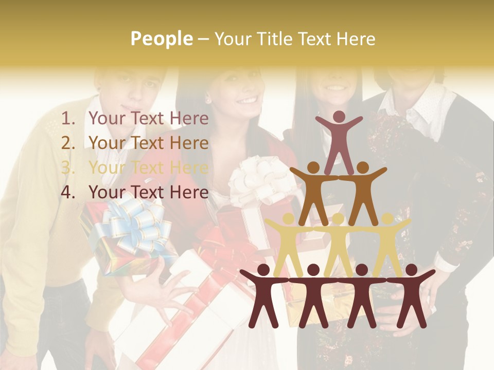 Man Group Newlyweds PowerPoint Template