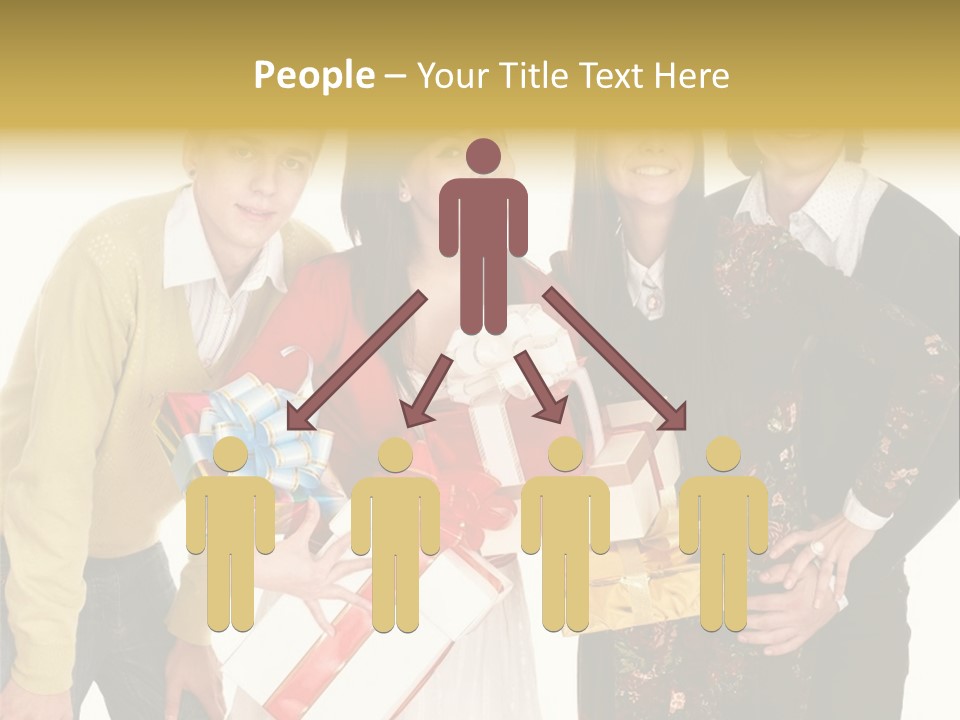 Man Group Newlyweds PowerPoint Template