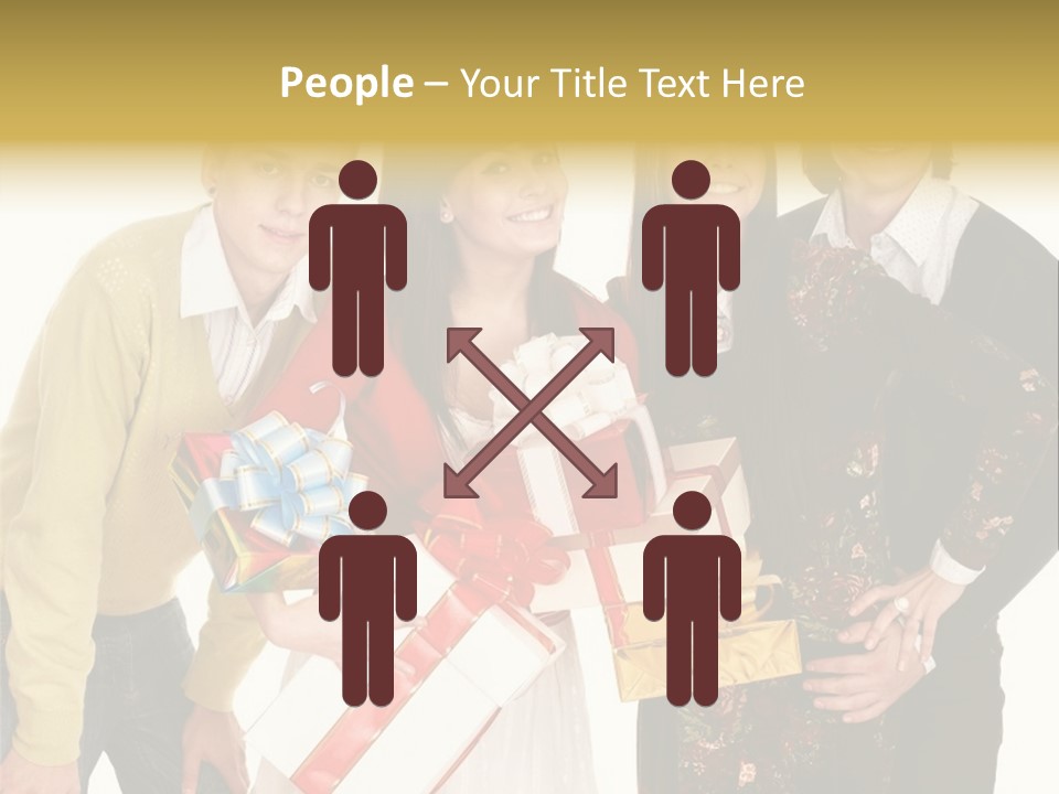 Man Group Newlyweds PowerPoint Template