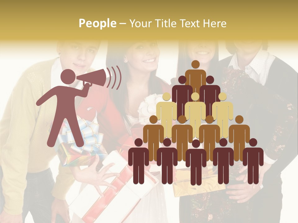 Man Group Newlyweds PowerPoint Template