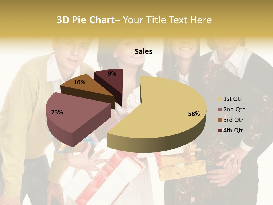 Man Group Newlyweds PowerPoint Template