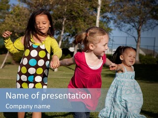 Grass Children Energy PowerPoint Template