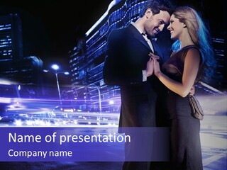 Handsome Casual Engagement PowerPoint Template