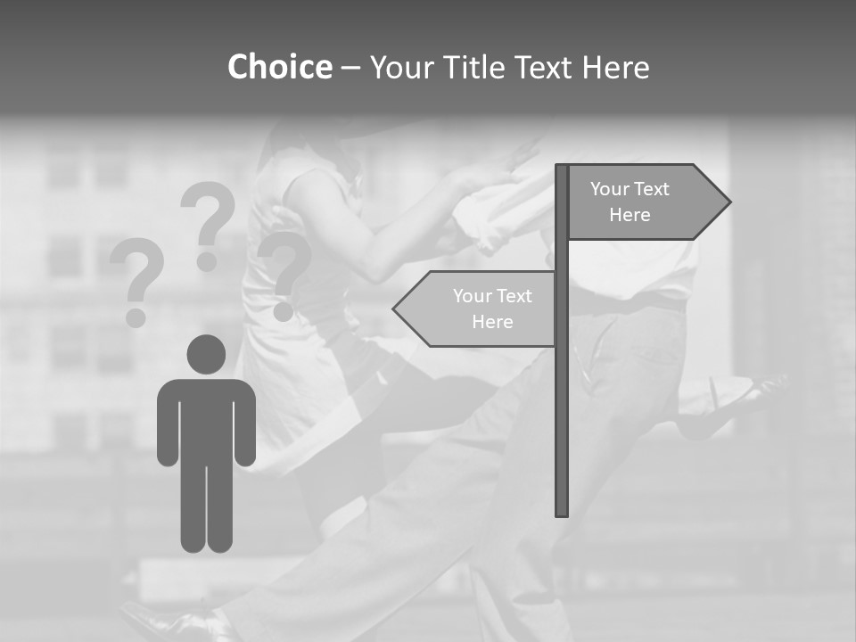 Swing Action Couple PowerPoint Template