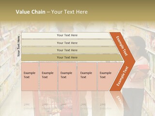 A Man And Woman Shopping In A Grocery Store PowerPoint Template