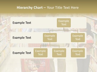 A Man And Woman Shopping In A Grocery Store PowerPoint Template
