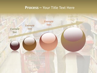 A Man And Woman Shopping In A Grocery Store PowerPoint Template