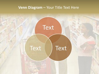 A Man And Woman Shopping In A Grocery Store PowerPoint Template