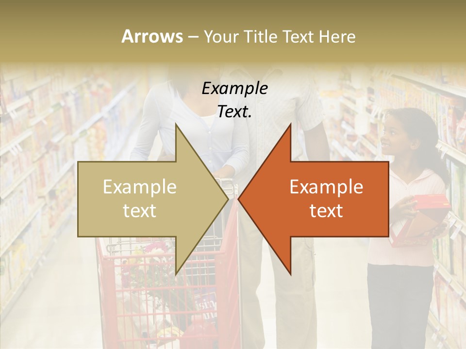 A Man And Woman Shopping In A Grocery Store PowerPoint Template