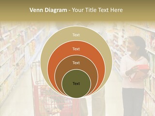 A Man And Woman Shopping In A Grocery Store PowerPoint Template