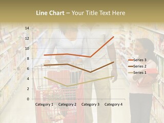 A Man And Woman Shopping In A Grocery Store PowerPoint Template