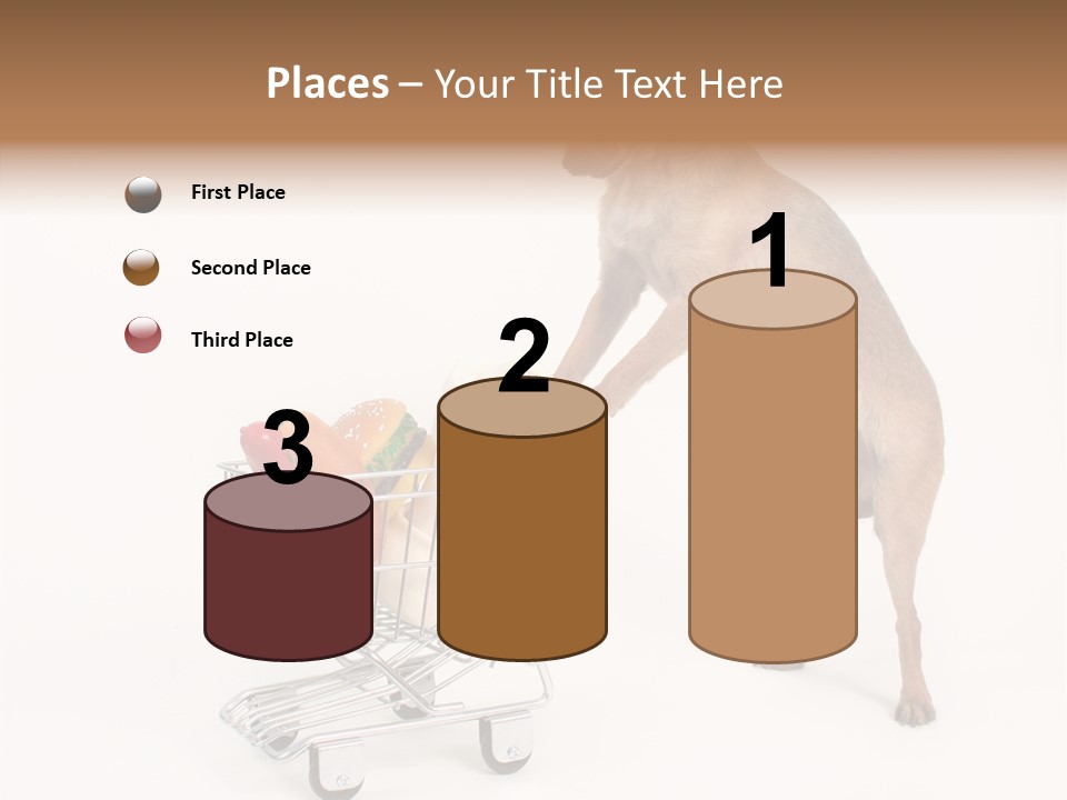Small Cart Face PowerPoint Template