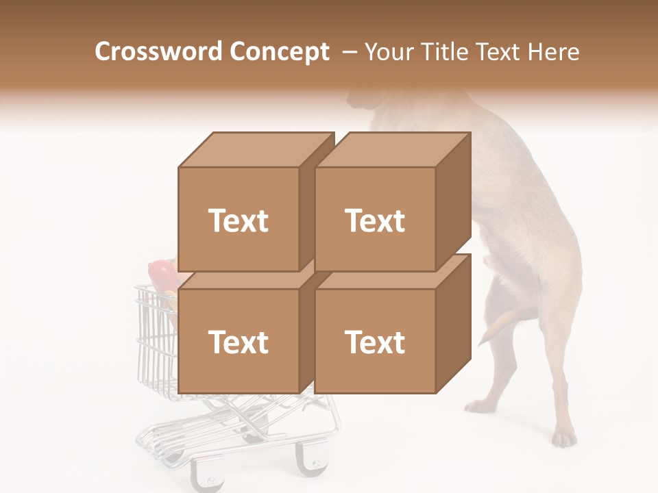 Small Cart Face PowerPoint Template