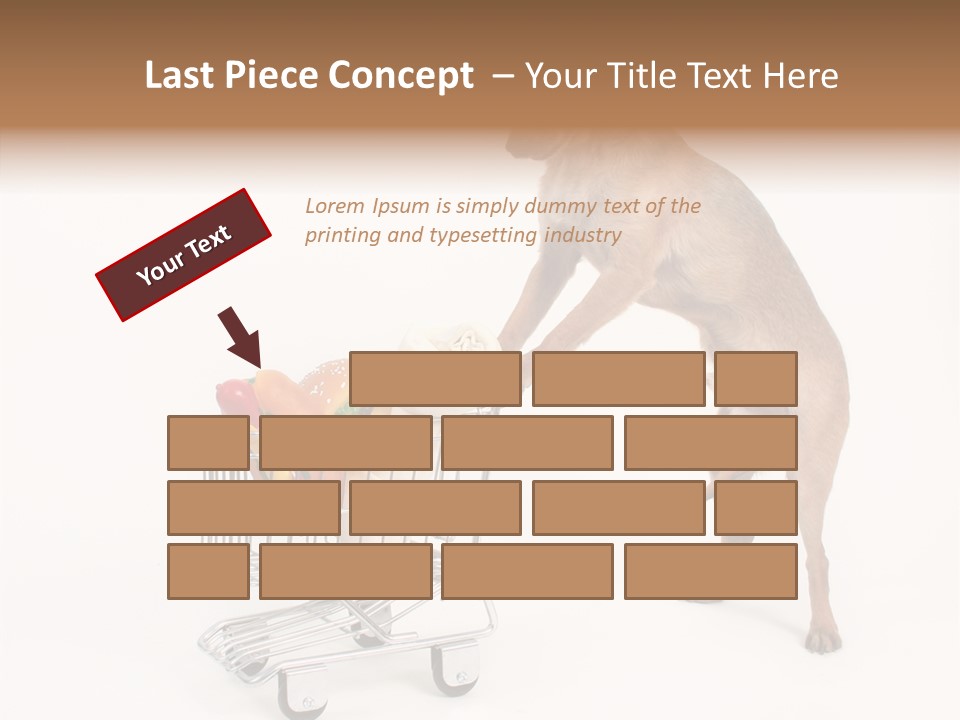 Small Cart Face PowerPoint Template