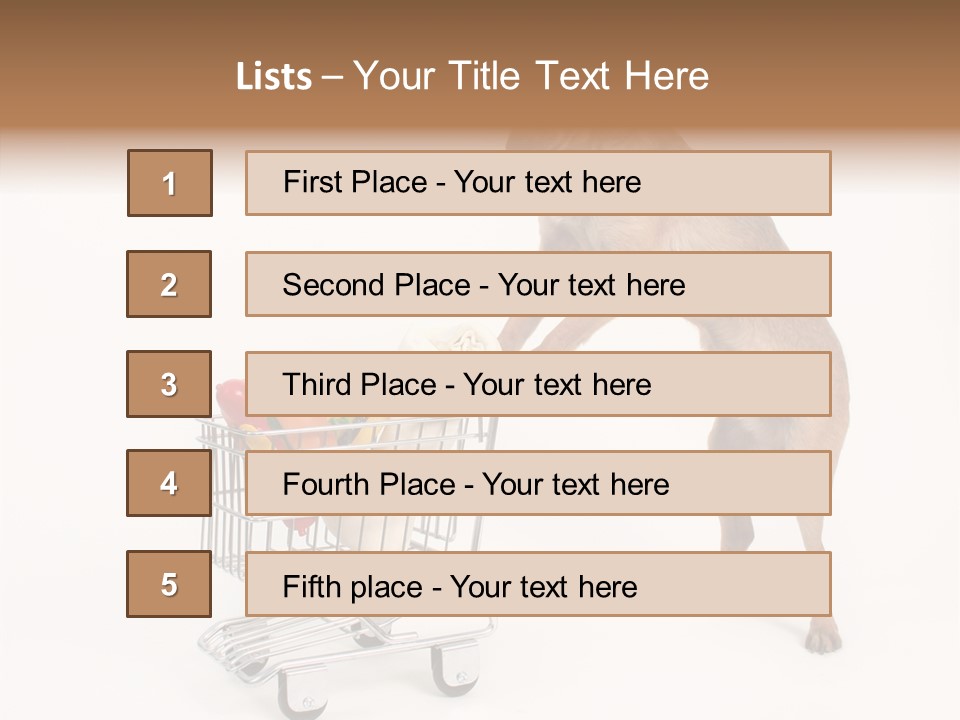 Small Cart Face PowerPoint Template