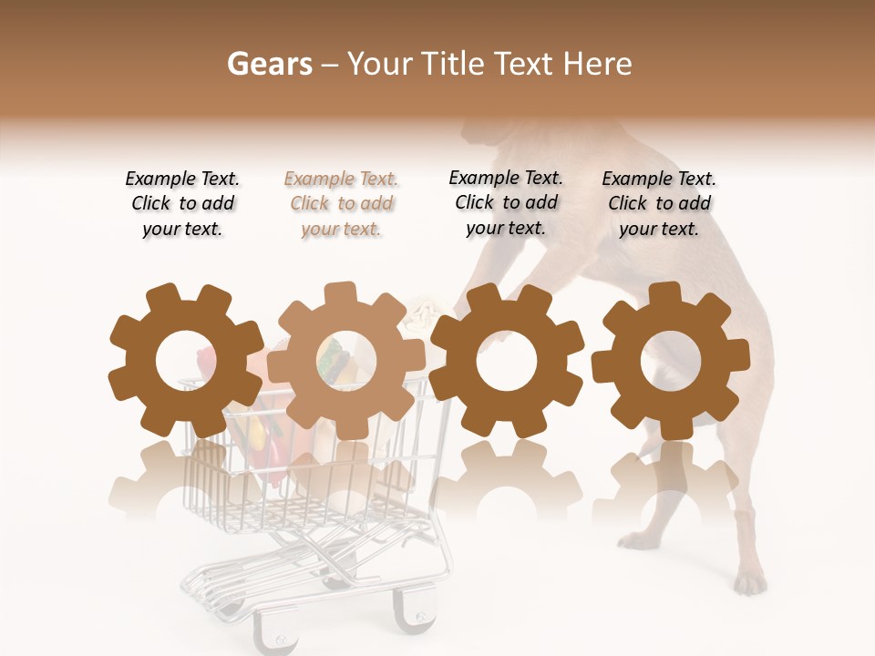 Small Cart Face PowerPoint Template