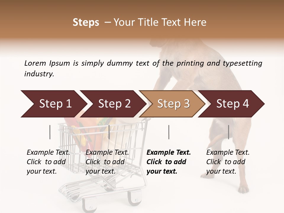 Small Cart Face PowerPoint Template