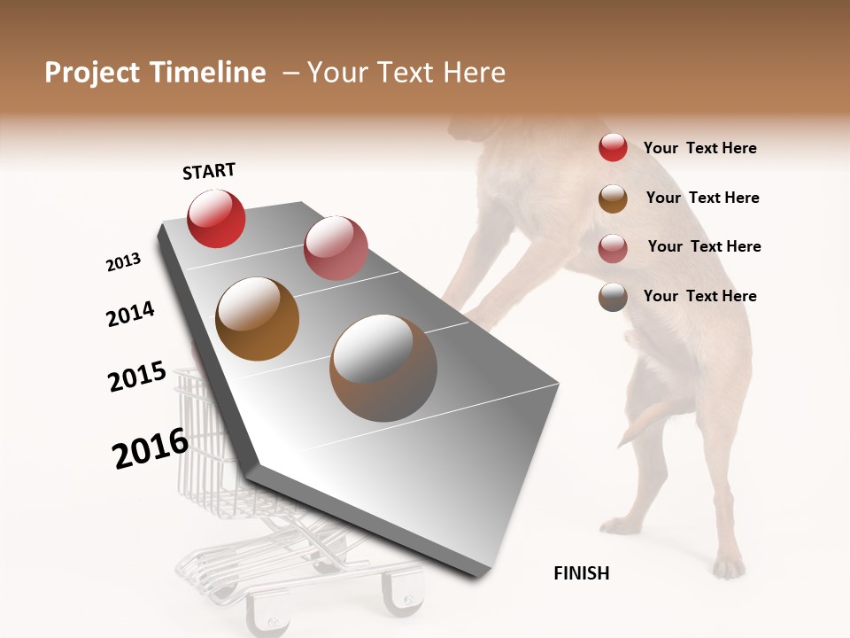Small Cart Face PowerPoint Template