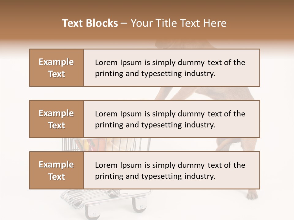 Small Cart Face PowerPoint Template