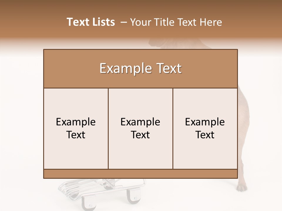 Small Cart Face PowerPoint Template