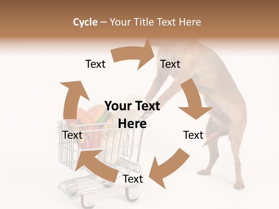 Small Cart Face PowerPoint Template