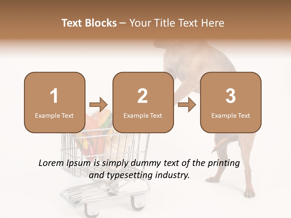 Small Cart Face PowerPoint Template