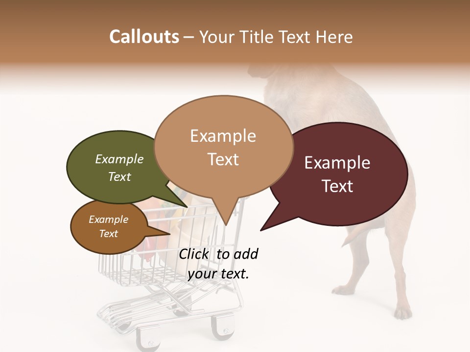 Small Cart Face PowerPoint Template