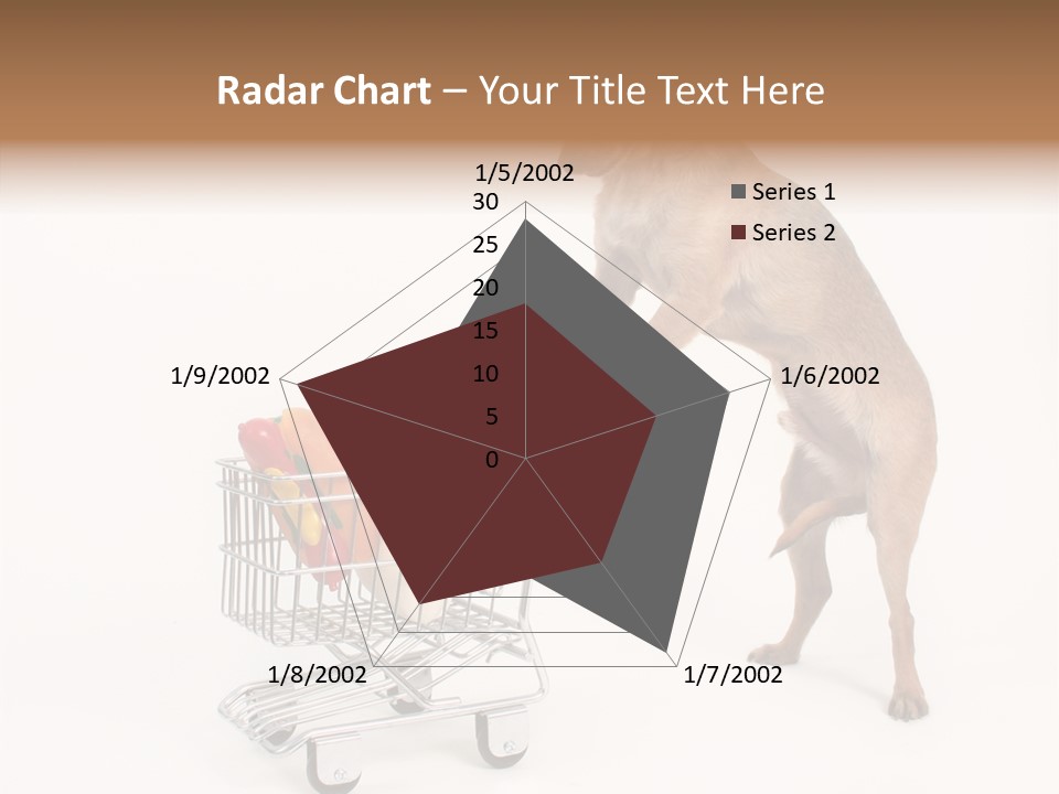 Small Cart Face PowerPoint Template