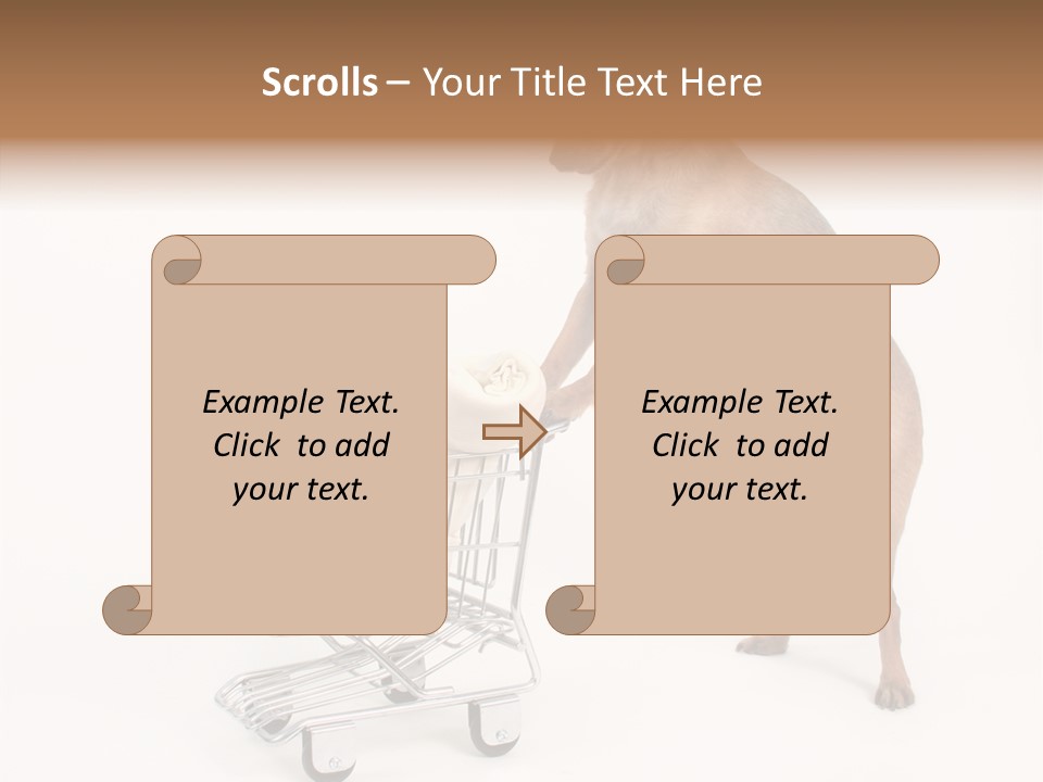 Small Cart Face PowerPoint Template