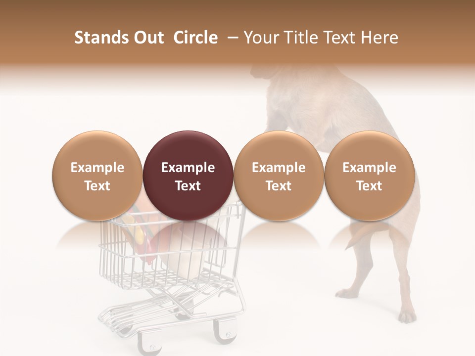 Small Cart Face PowerPoint Template