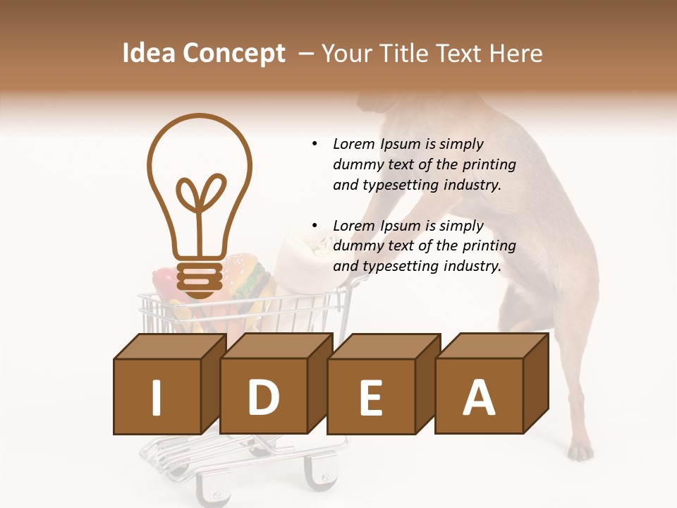 Small Cart Face PowerPoint Template