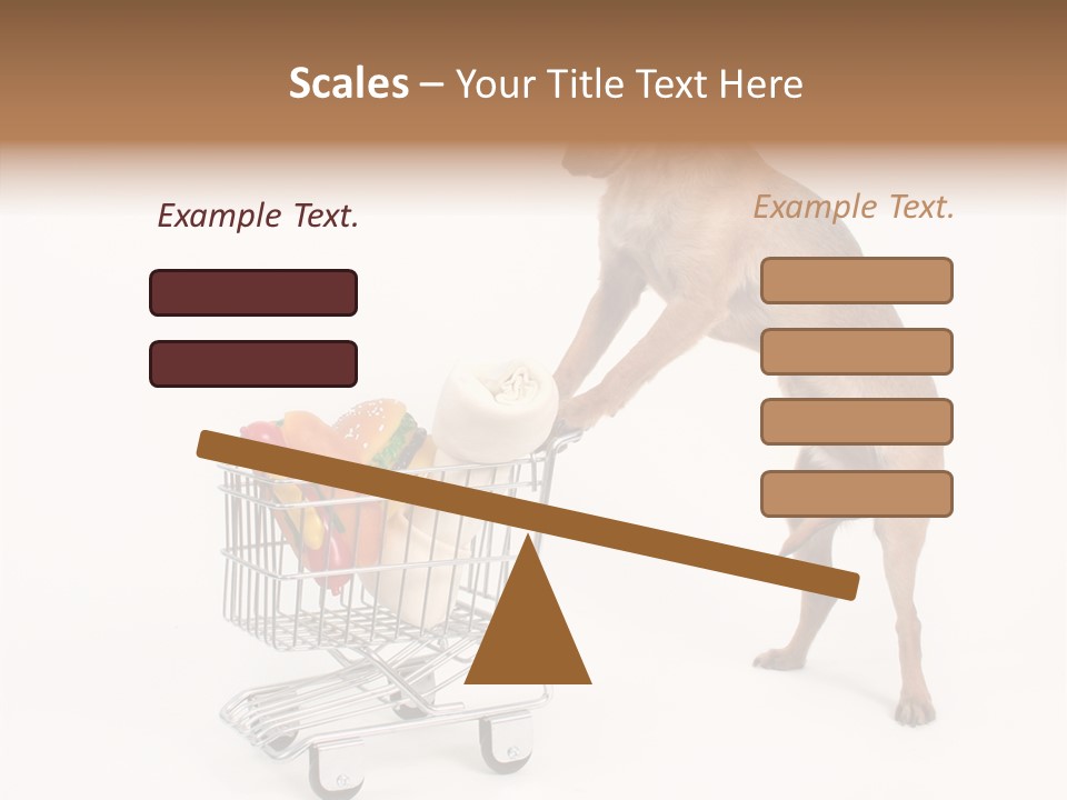 Small Cart Face PowerPoint Template