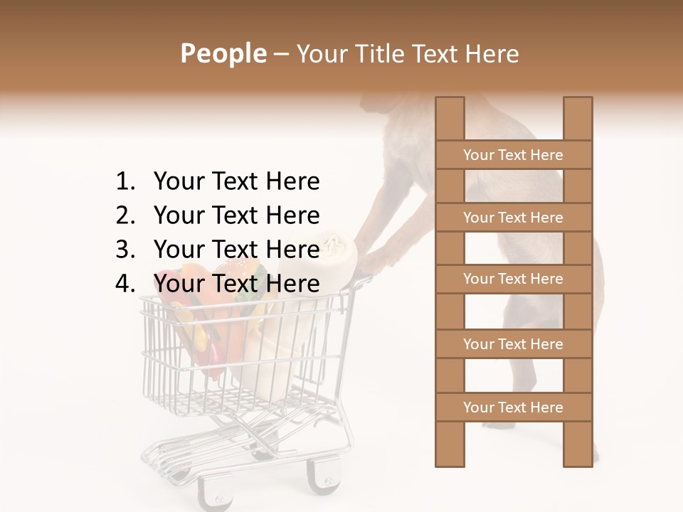 Small Cart Face PowerPoint Template