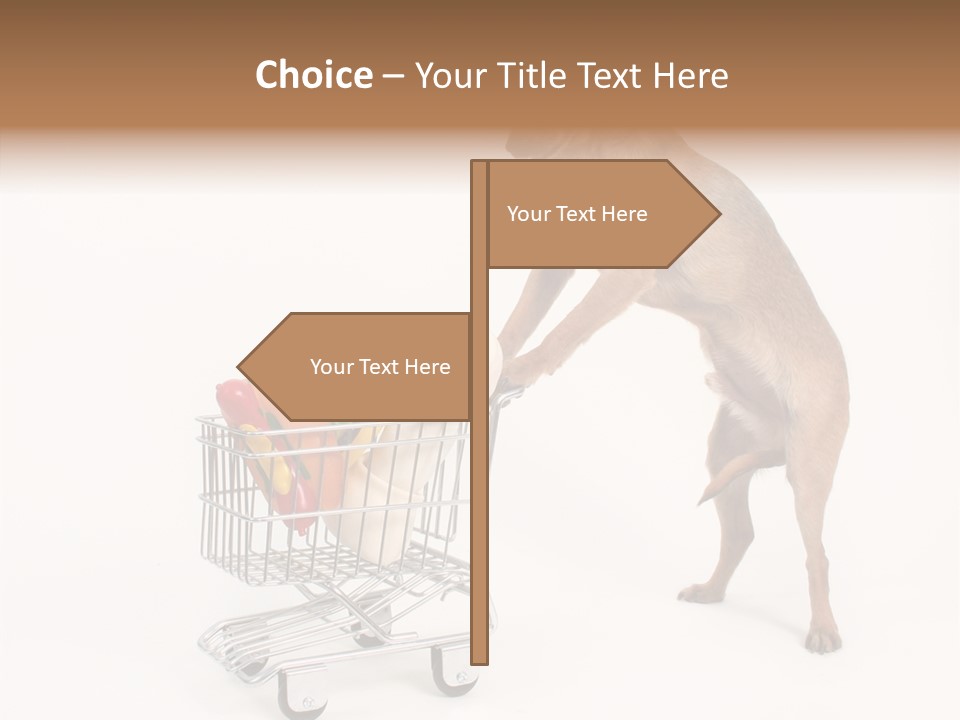 Small Cart Face PowerPoint Template