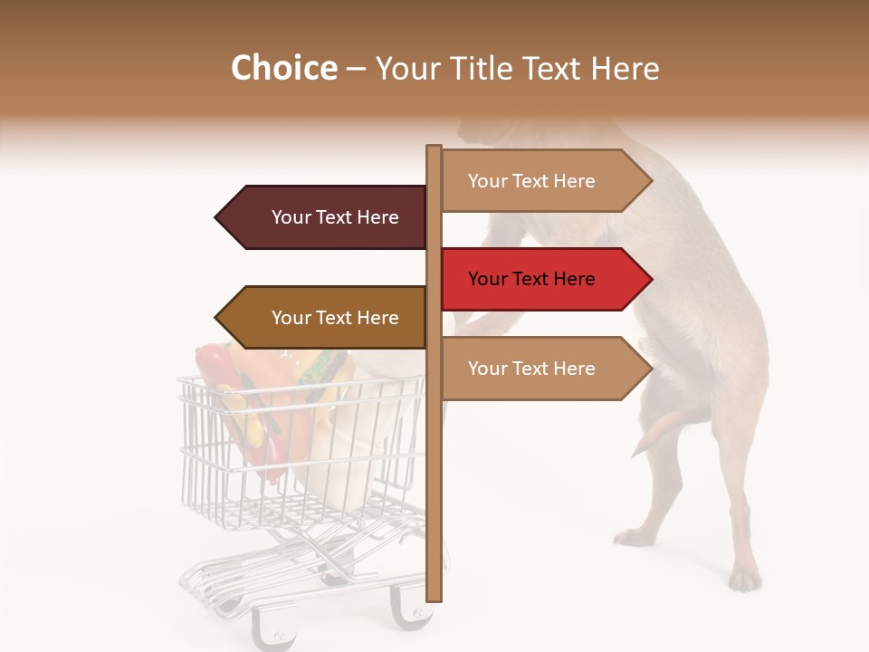 Small Cart Face PowerPoint Template