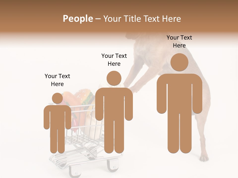 Small Cart Face PowerPoint Template