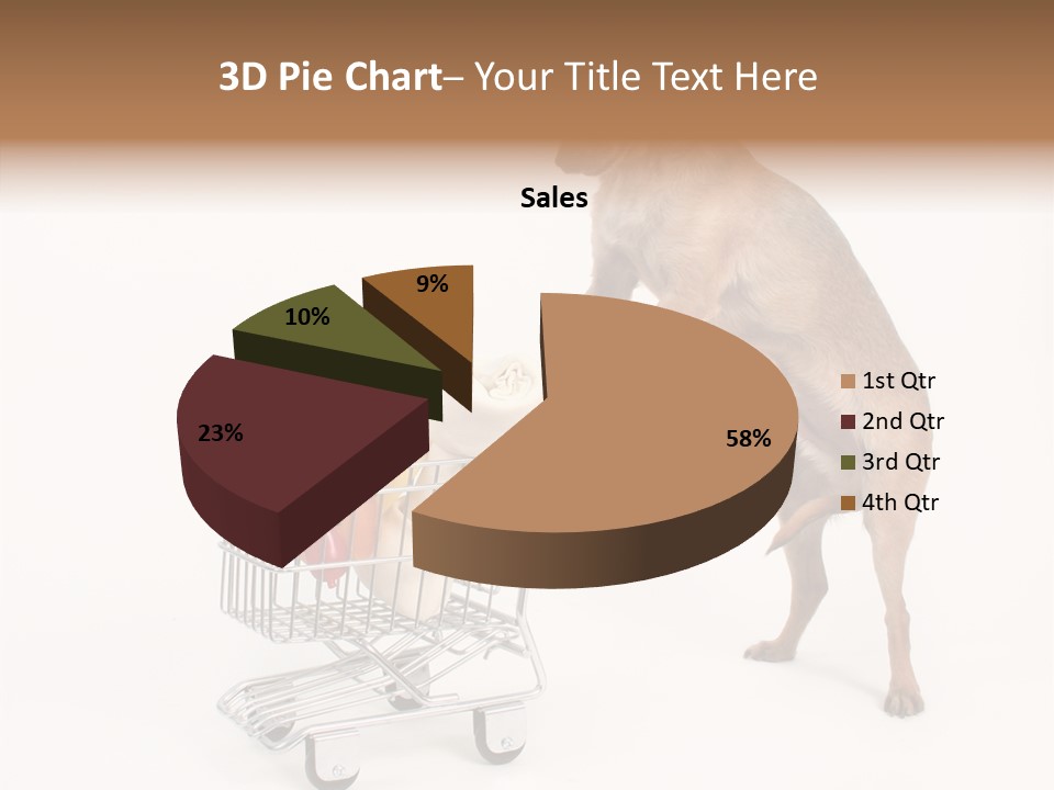 Small Cart Face PowerPoint Template