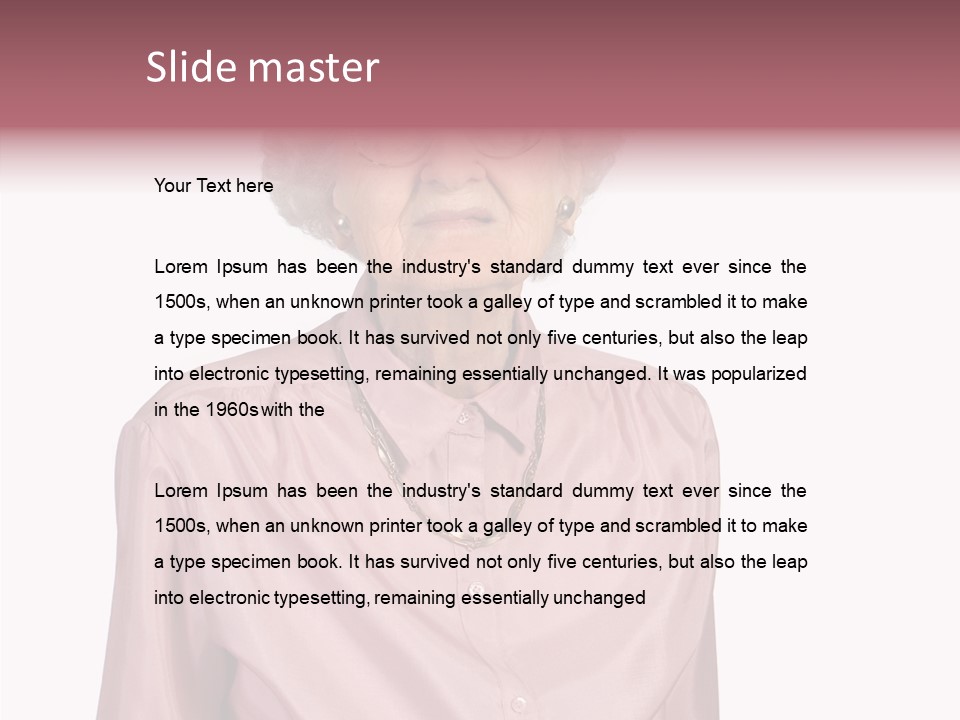 Retirement Smile Human PowerPoint Template