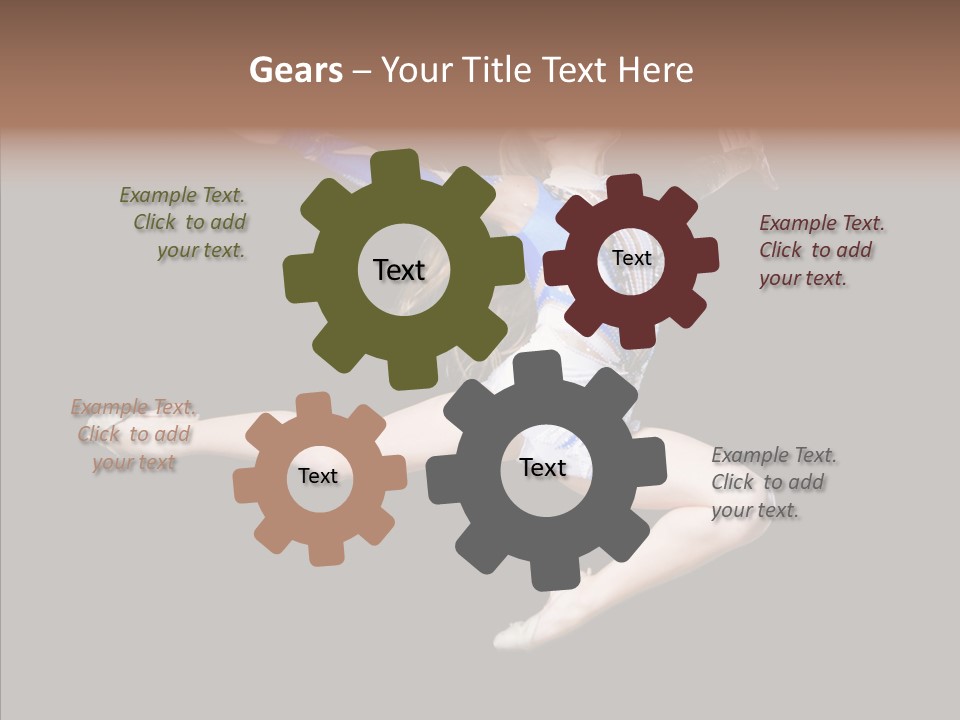 Gymnastics Training Aerobics PowerPoint Template