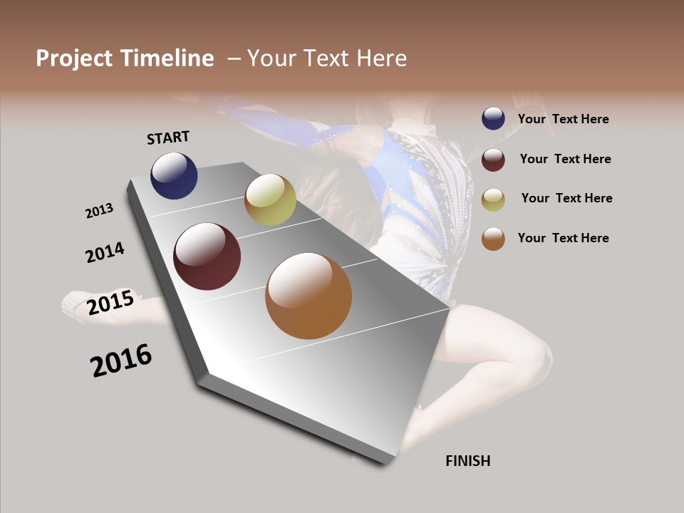 Gymnastics Training Aerobics PowerPoint Template