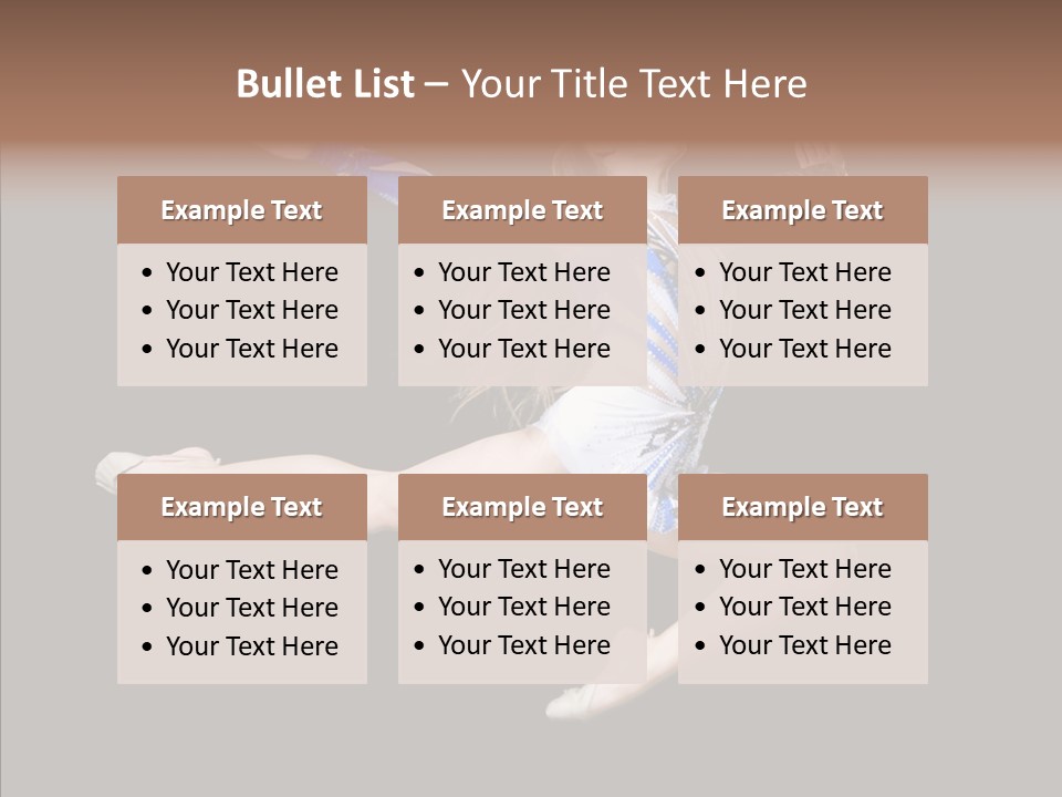 Gymnastics Training Aerobics PowerPoint Template