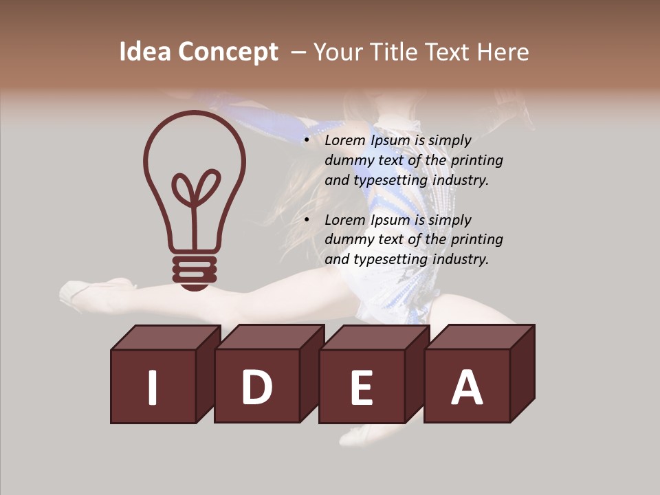 Gymnastics Training Aerobics PowerPoint Template