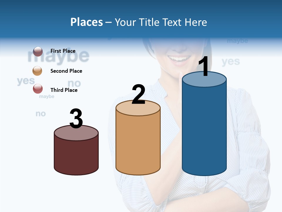 Caucasian Lady Studio PowerPoint Template